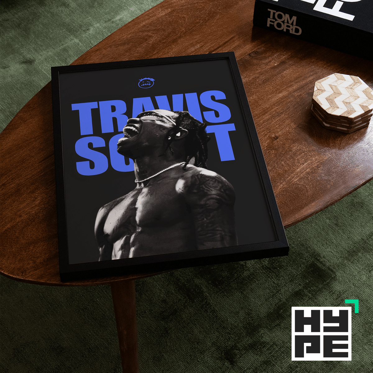 Travis Scott Blue Poster - Posters, Prints & Wall Art | HYPE Posters