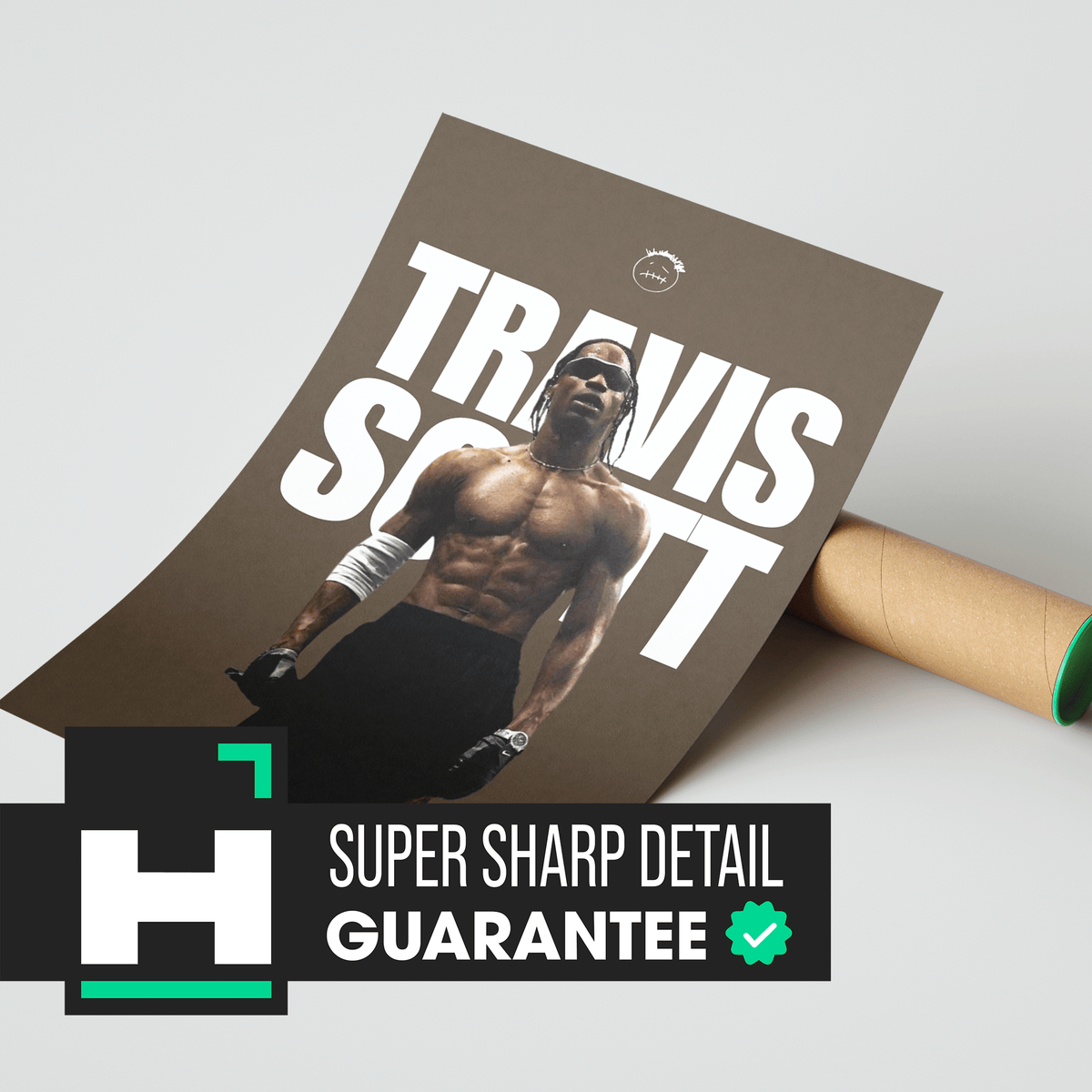 Travis Scott Brown Poster - Posters, Prints & Wall Art | HYPE Posters
