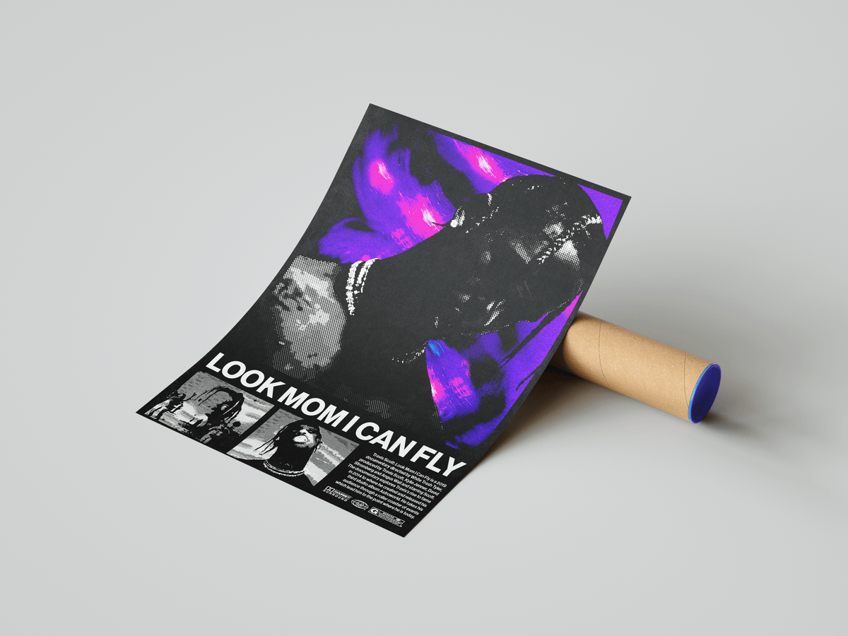 Travis Scott 'Look Mom' Retro Poster - Posters, Prints & Wall Art | HYPE Posters