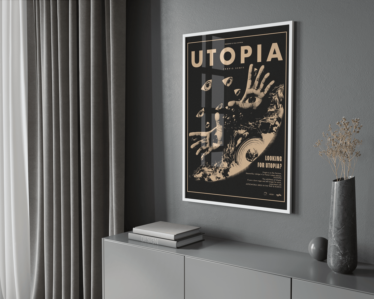 Travis Scott 'Looking For Utopia' Poster - Posters, Prints & Wall Art | HYPE Posters