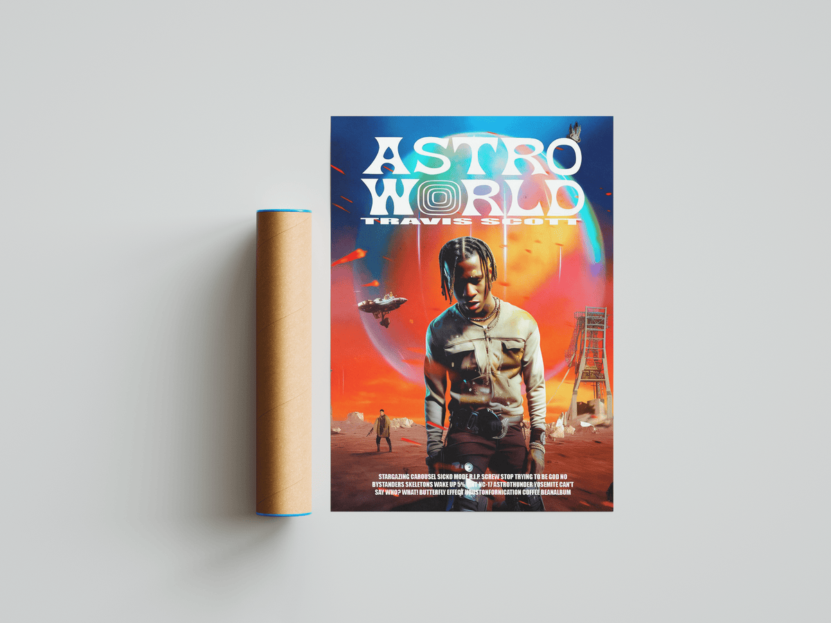 Travis Scott - Outerworld Atstro Poster - Posters, Prints & Wall Art | HYPE Posters