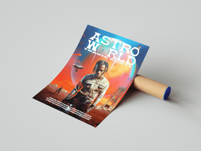 Travis Scott - Outerworld Atstro Poster - Posters, Prints & Wall Art | HYPE Posters