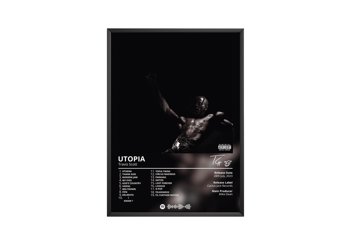 Travis Scott 'Utopia' Album Poster - Posters, Prints & Wall Art | HYPE Posters