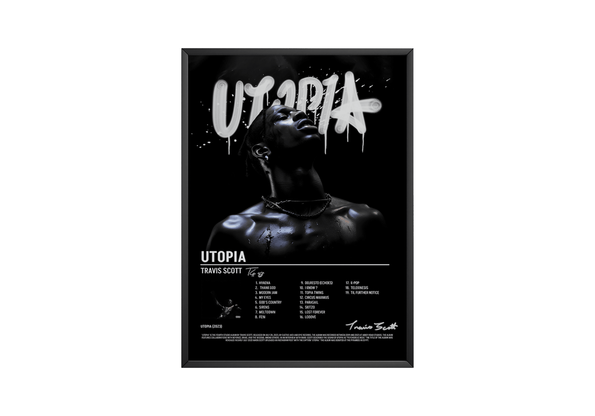 Travis Scott 'Utopia' Album Poster - Posters, Prints & Wall Art | HYPE Posters