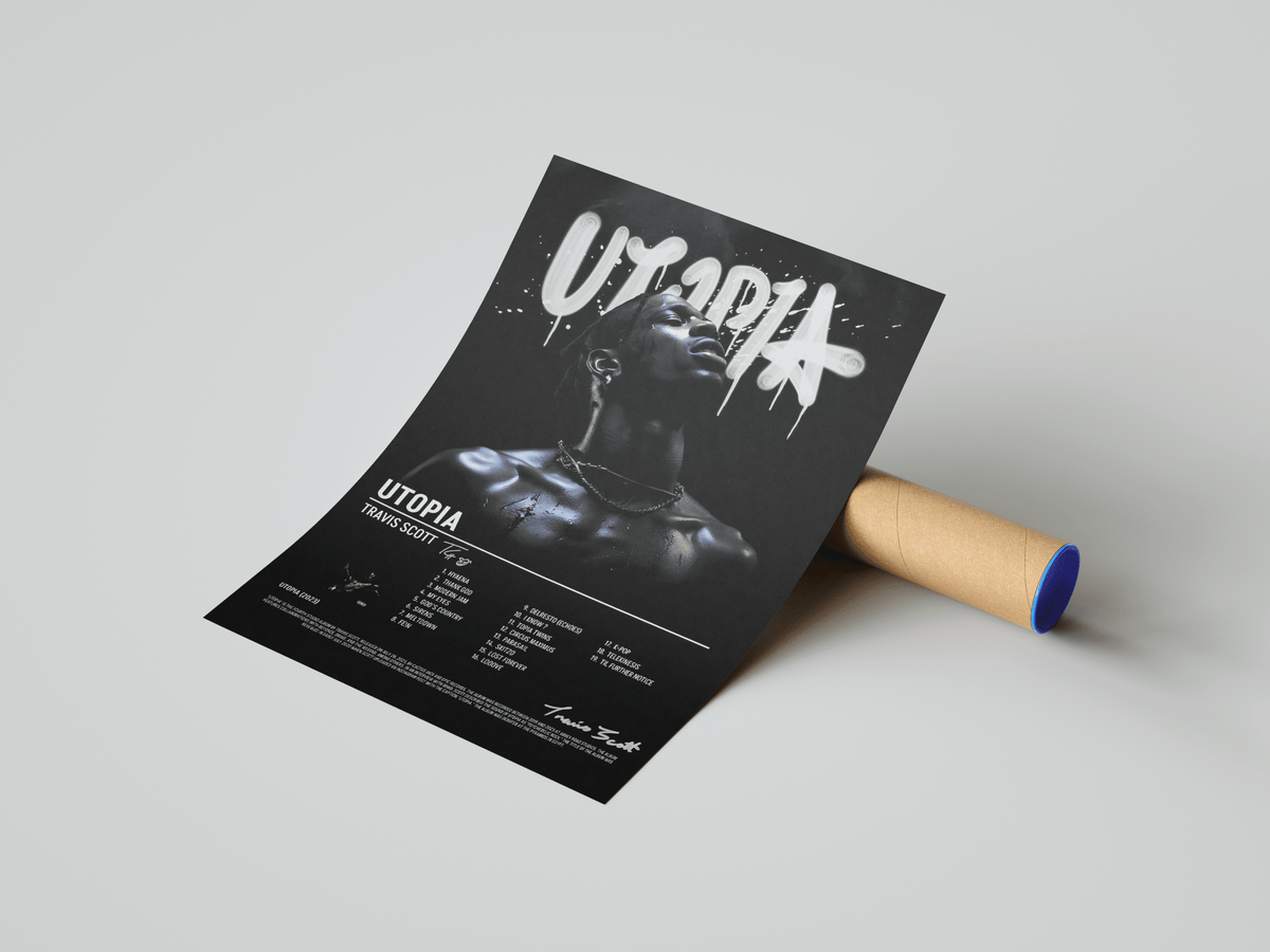 Travis Scott 'Utopia' Album Poster - Posters, Prints & Wall Art | HYPE Posters
