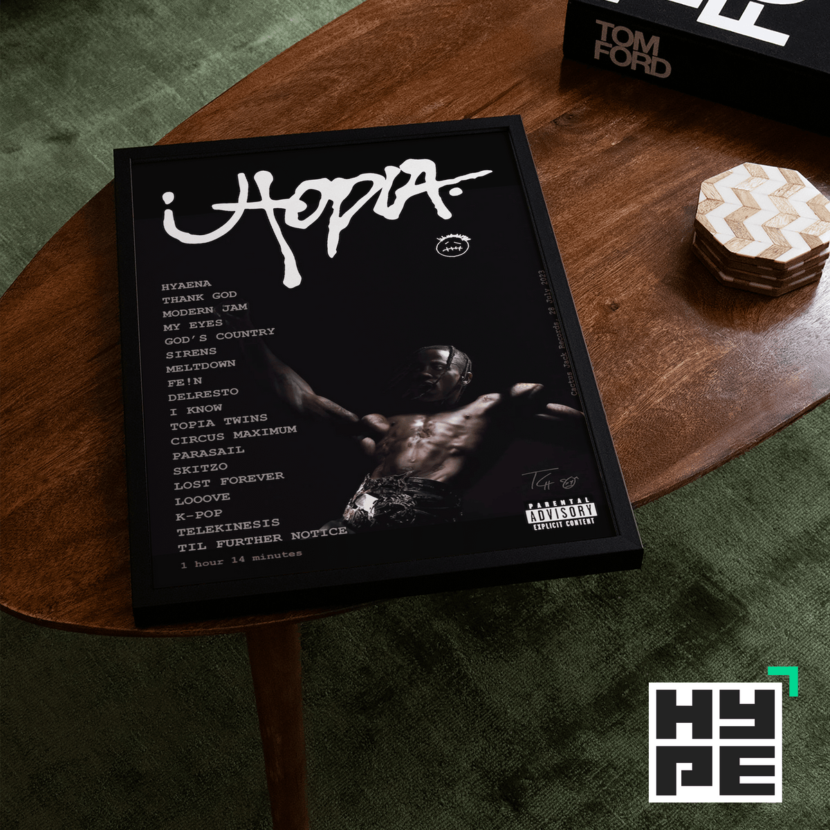 Travis Scott Utopia Tracklist Poster - Posters, Prints & Wall Art | HYPE Posters