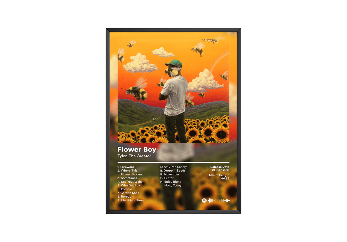Tyler The Creator 'Flower Boy' Album Poster - Posters, Prints & Wall Art | HYPE Posters