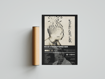 XXXTENTACION 'Bad Vibes Forever' Album Poster - Posters, Prints & Wall Art | HYPE Posters