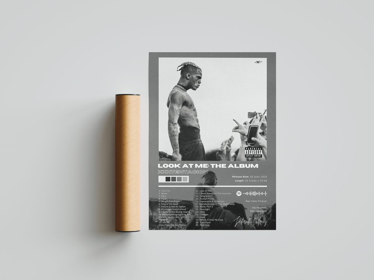 XXXTENTACION 'LOOK AT ME: THE ALBUM' Album Poster - Posters, Prints & Wall Art | HYPE Posters
