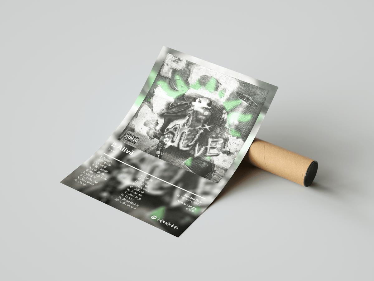 Yeat '2 Alivë' Album Poster - Posters, Prints & Wall Art | HYPE Posters