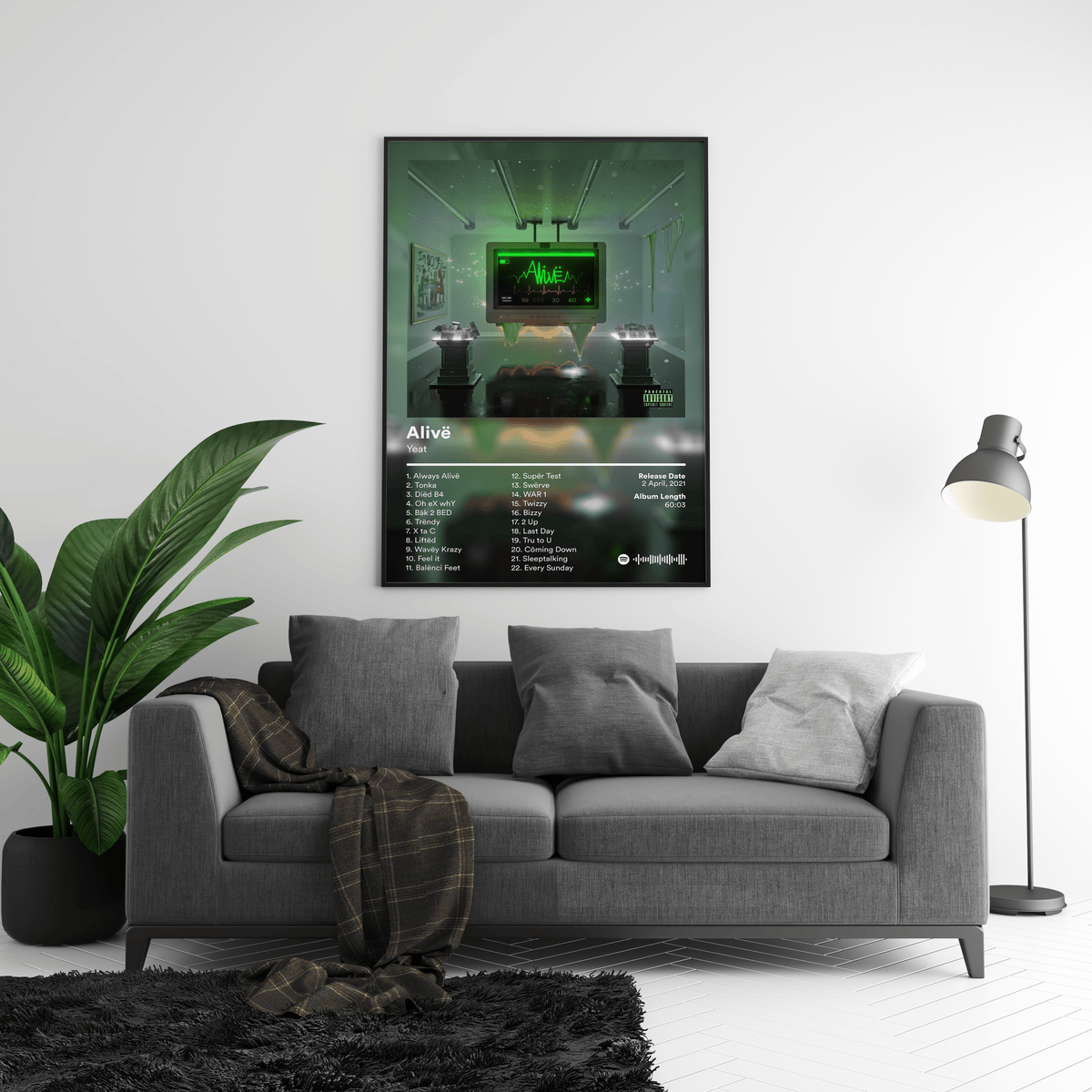 Yeat 'Alivë' Album Poster - Posters, Prints & Wall Art | HYPE Posters
