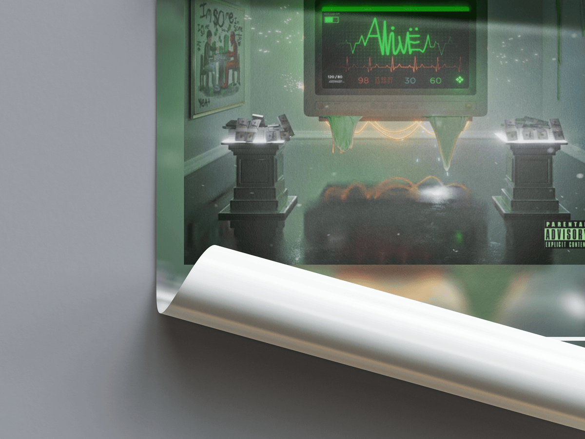 Yeat 'Alivë' Album Poster - Posters, Prints & Wall Art | HYPE Posters