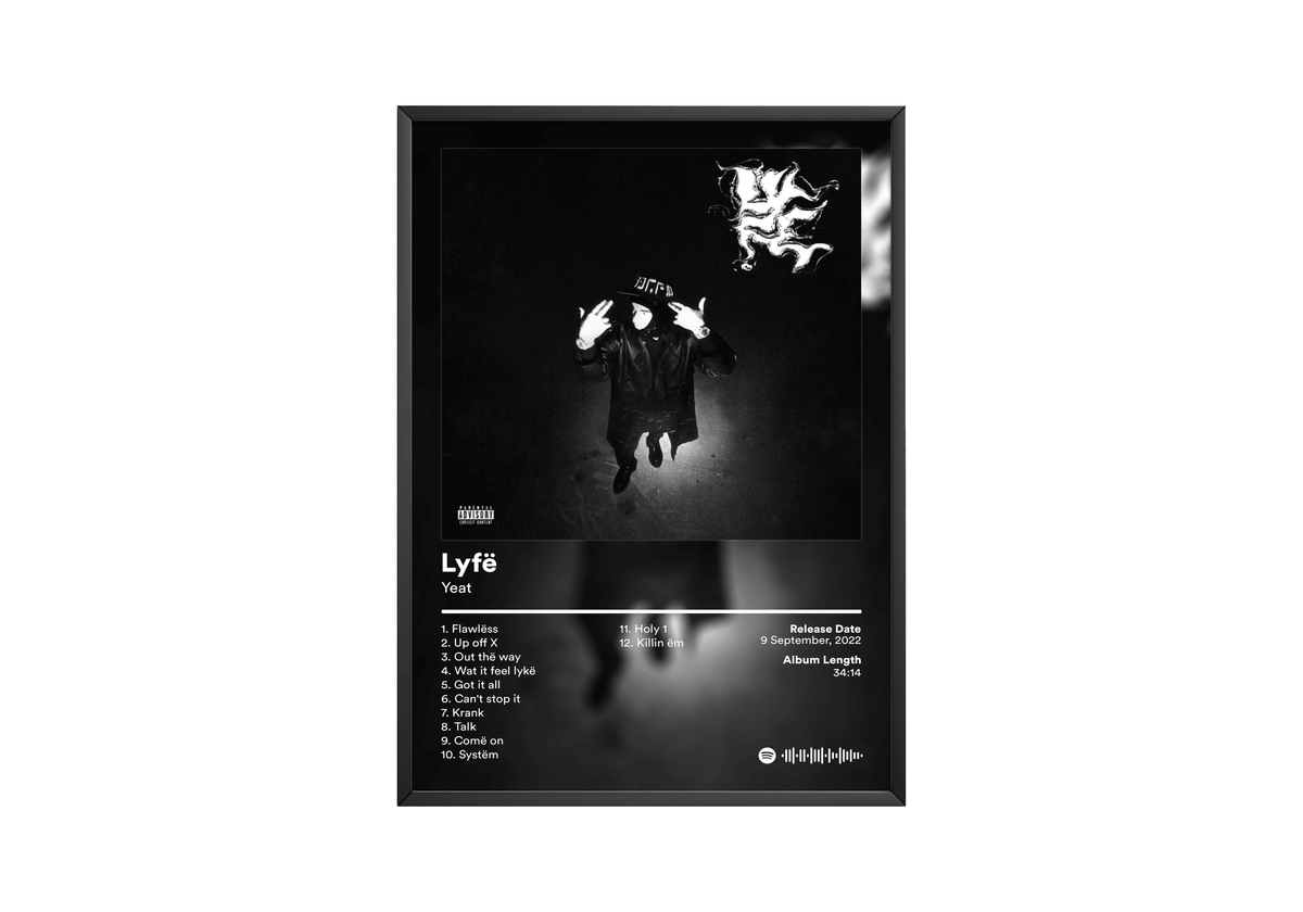 Yeat 'Lyfë' Album Poster - Posters, Prints & Wall Art | HYPE Posters