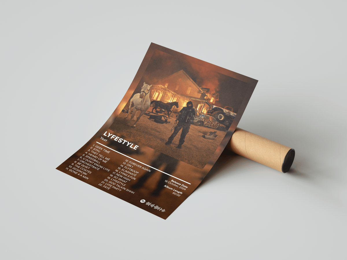 Yeat 'LYFESTYLE' Album Poster - Posters, Prints & Wall Art | HYPE Posters